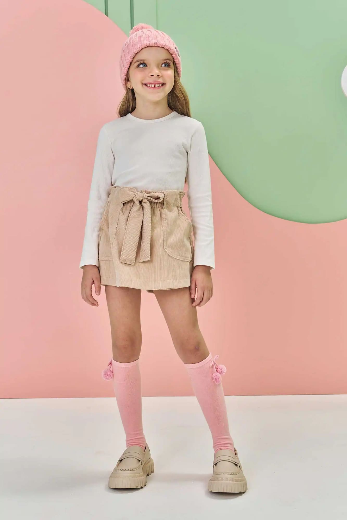 Blusa Infantil Kukiê Inverno Manga Longa Off White Canelada