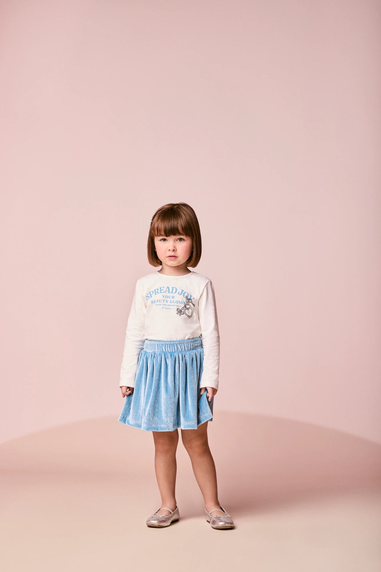 Conjunto Infantil Momi Inverno com Saia e Blusa Manga Longa Spread Joy