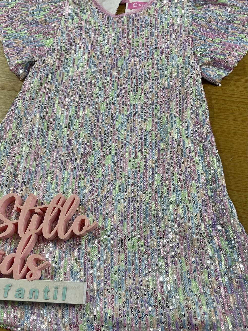 Vestido Infantil Cinti Verão com Paetê