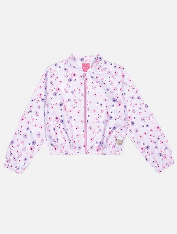 Jaqueta Infantil Cinti Verão Lilás Floral