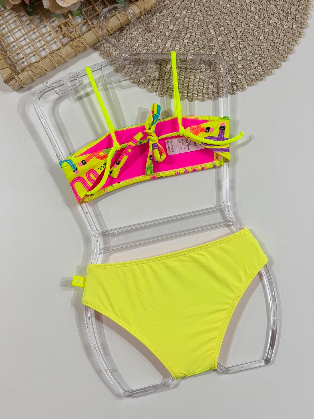 Biquíni Infantil Siri Kids Amarelo Neon Rafa Lapis 43029