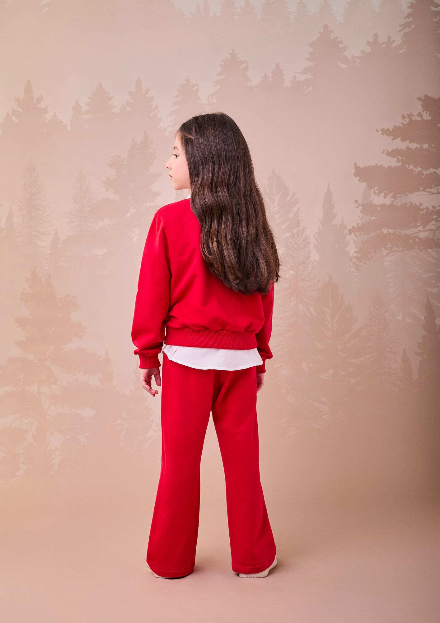 Conjunto Infantil Momi Inverno com Calça e Casaco Vermelho Ursinhos Fashion