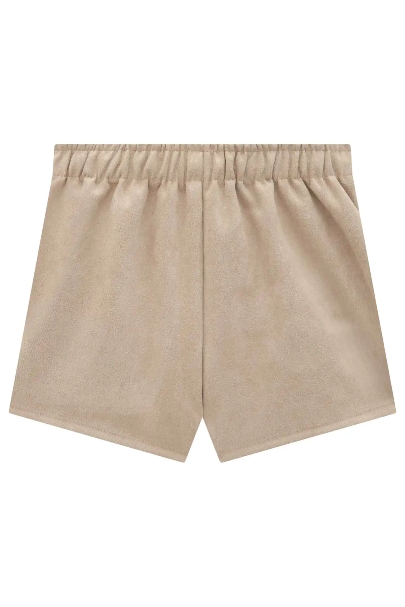 Shorts Saia Infantil Kukiê Marrom Cowboy