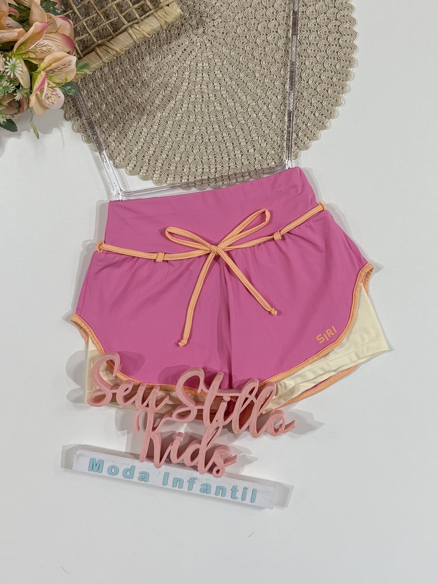 Shorts Infantil Siri Kids Duda Superação Rosa 41824