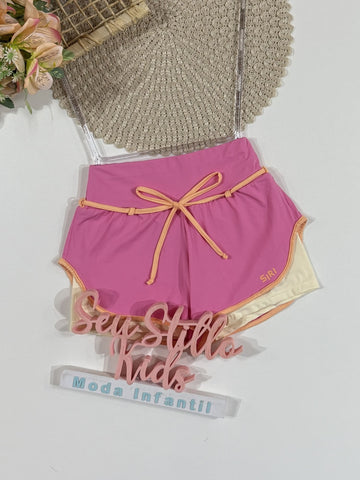 Shorts Infantil Siri Kids Duda Superação Rosa 41824