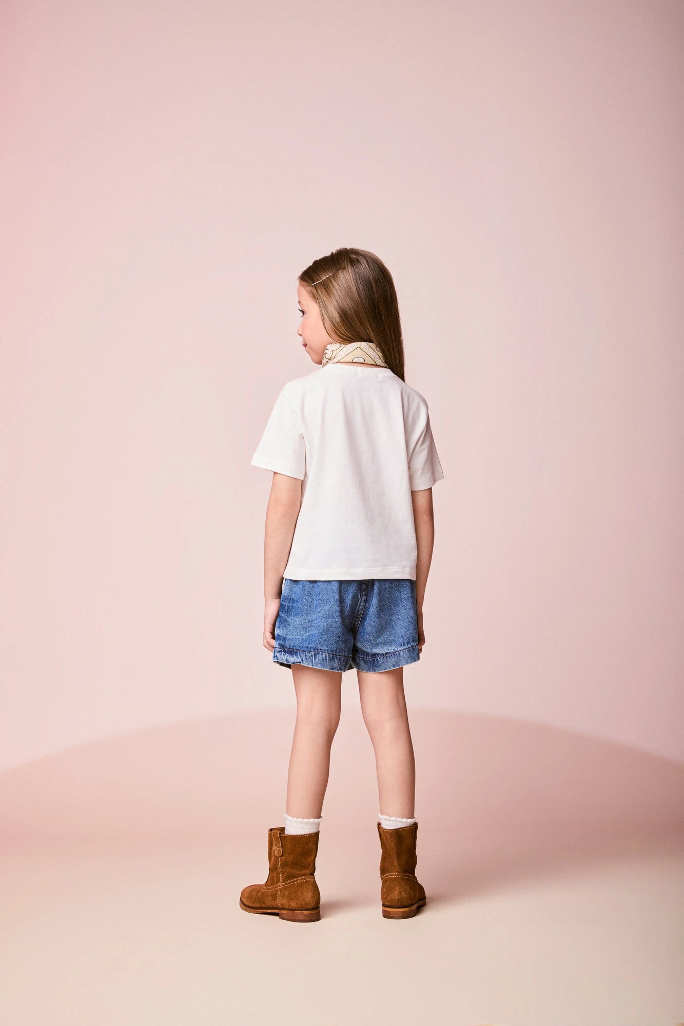 Blusa Infantil Momi Inverno Manga Curta Branca Daisy Duck Cowgirl