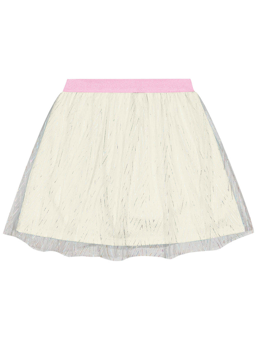 Conjunto Infantil Cinti Verão Saia Tule e Cropped Off White