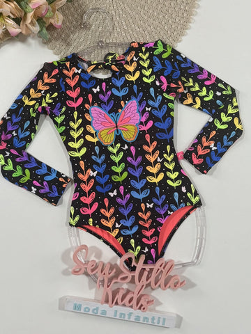 Maiô Infantil Siri Kids Fernanda Aplic Est Borboleta 40053