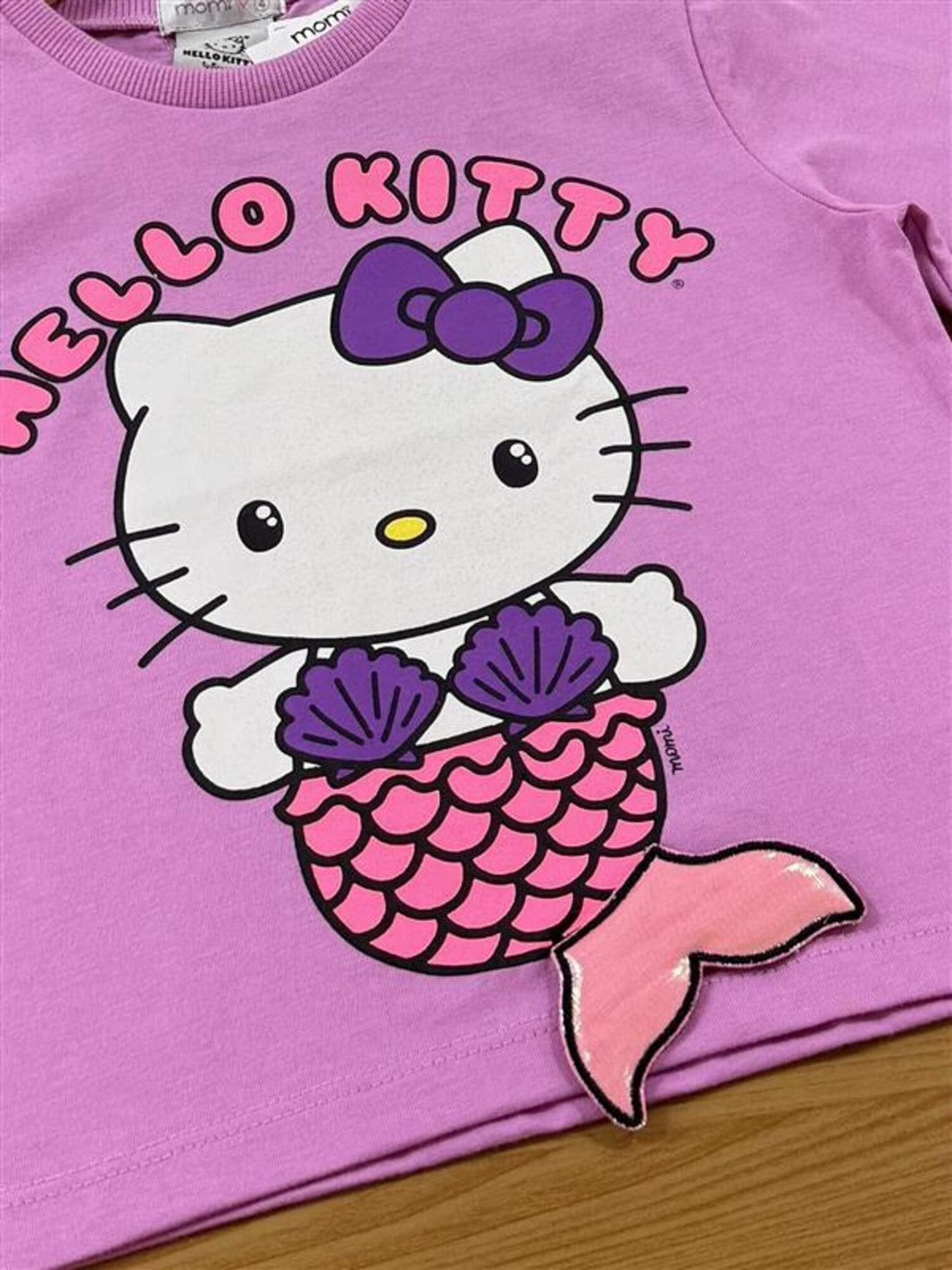 Blusa Infantil Momi Verão Roxa Hello Kitty Sereia