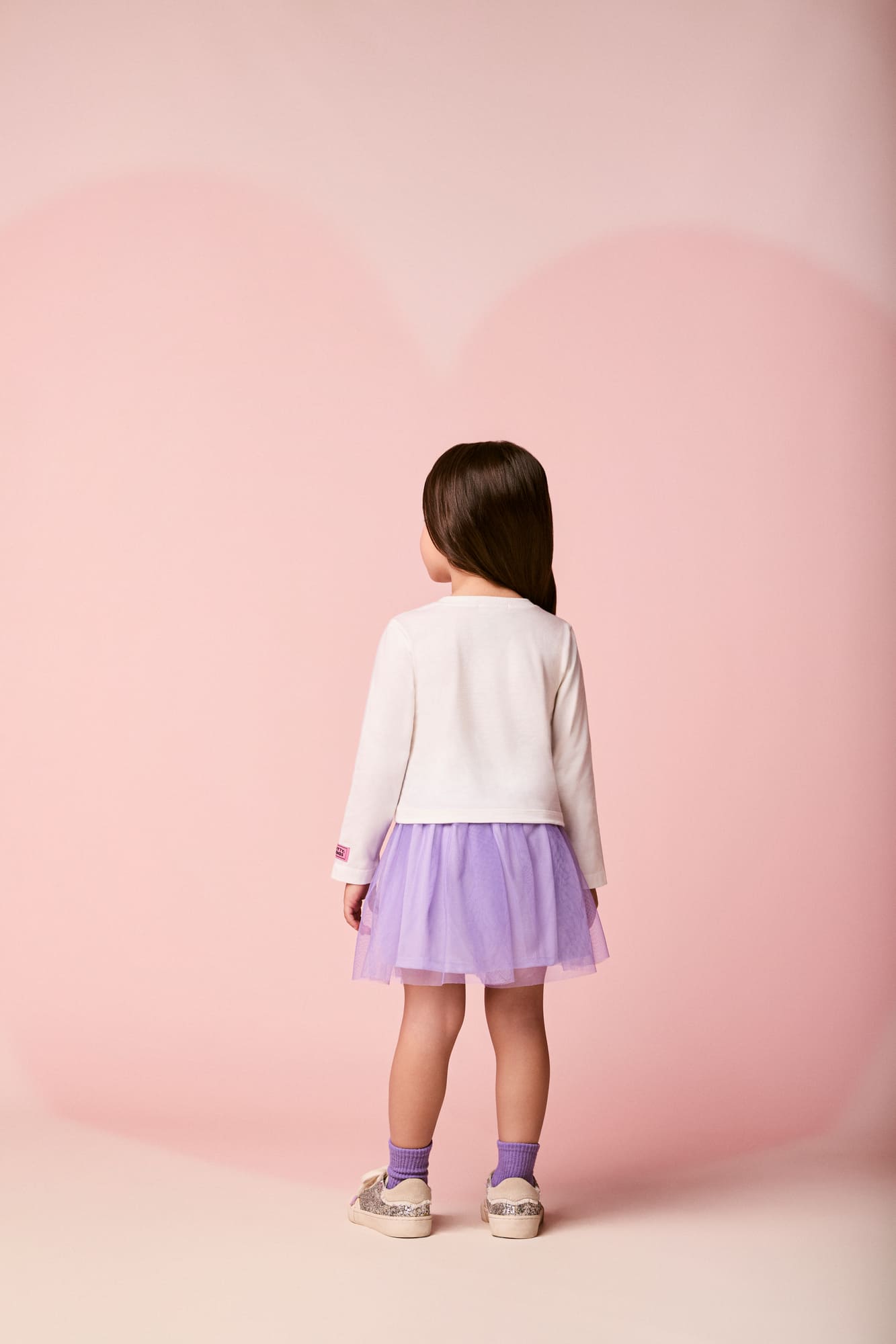 Conjunto Infantil Momi Inverno com Saia Lilás e Blusa Manga Longa Hello Kitty Strass