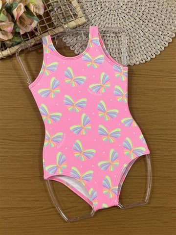 Maiô Infantil Kukiê Verão Rosa Borboletas