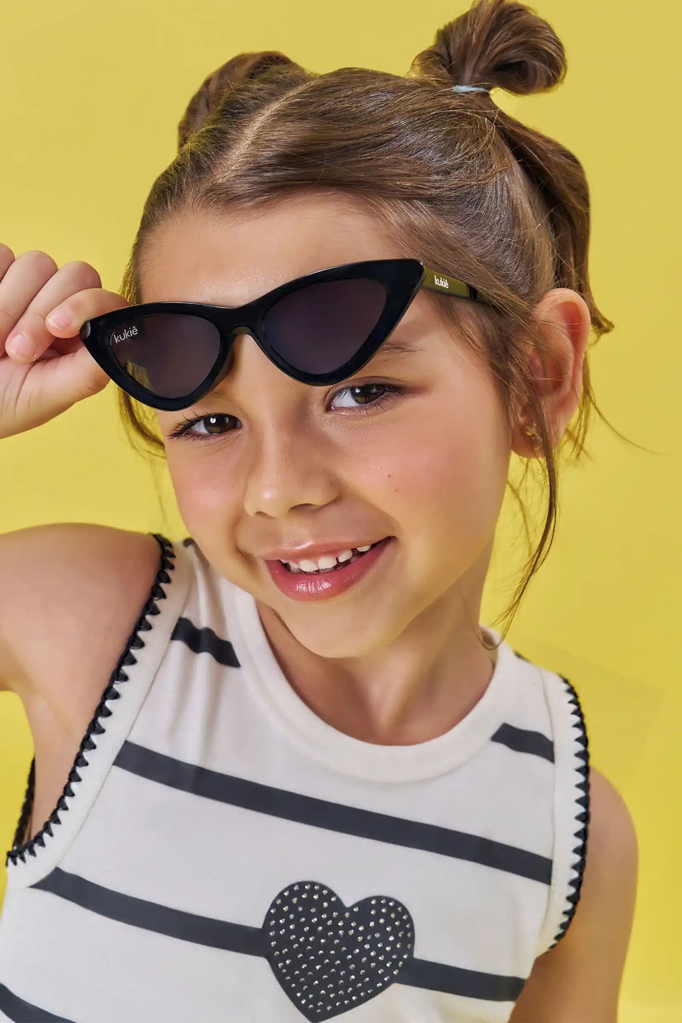 Óculos de Sol Infantil Kukiê Verão Preto Gatinho