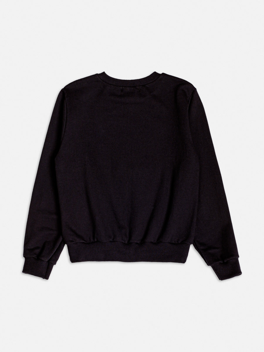 Moletom Infantil Momi Inverno sem Flanela Preto Hello Kitty