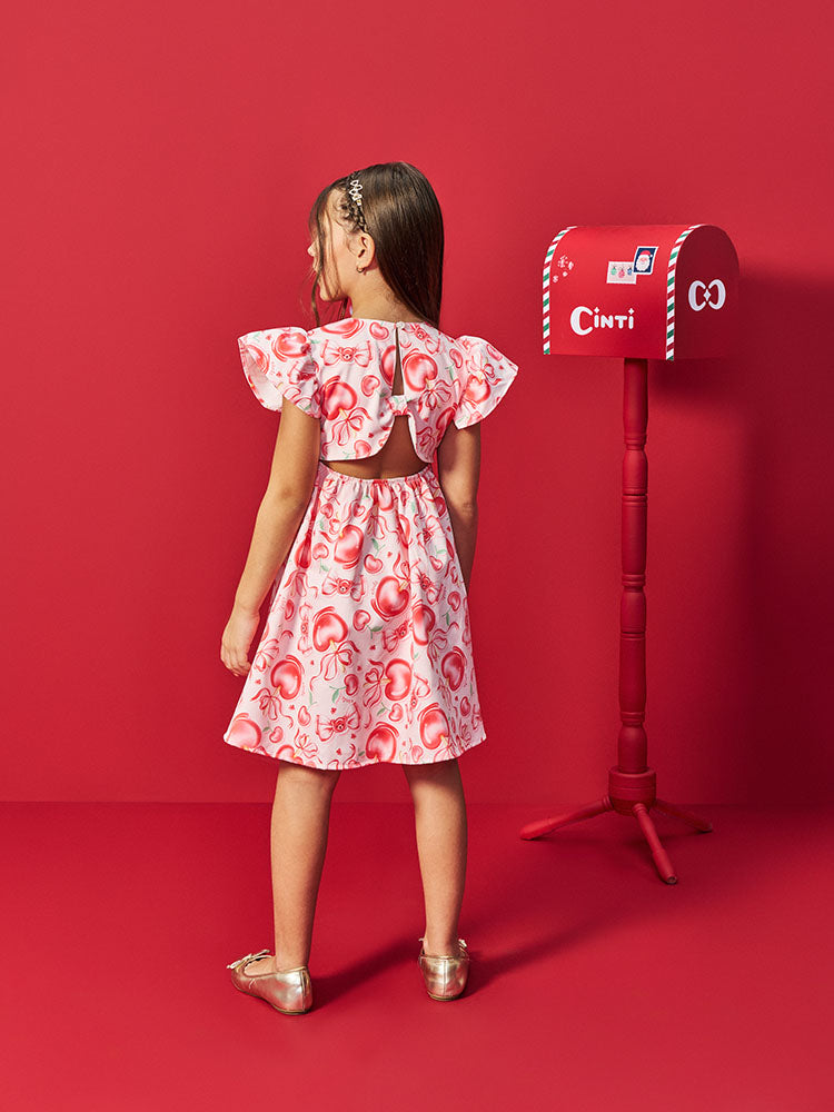 Vestido Infantil Cinti Verão Vermelho Docinhos