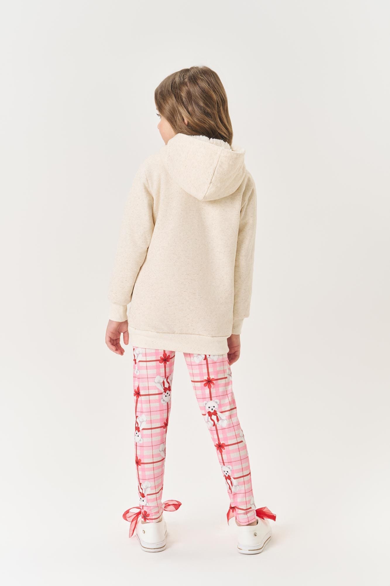 Conjunto Infantil Cinti Inverno Calça e Moletom Flanelado Ursinho