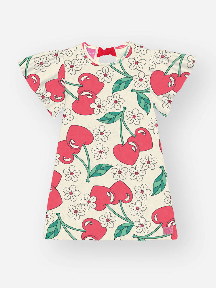 Vestido Infantil Cinti Off White Floral