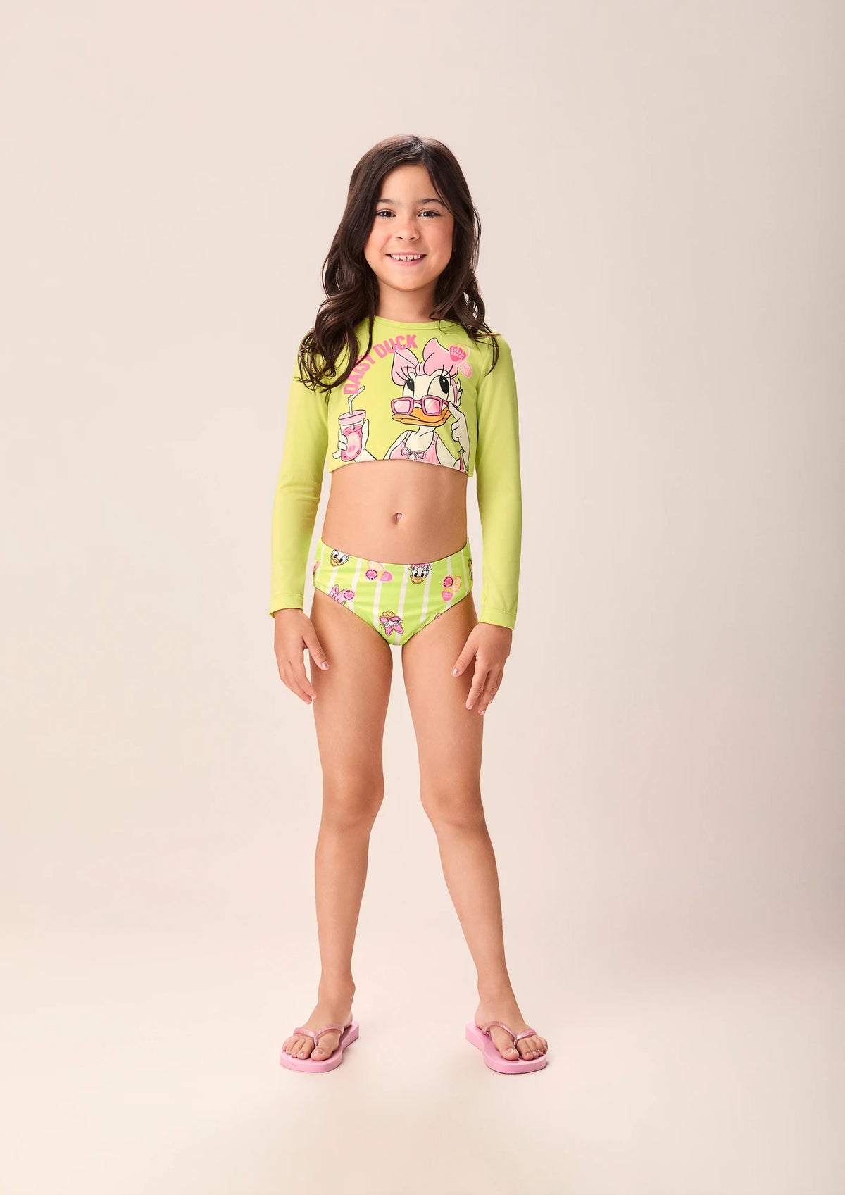 Biquíni Infantil Momi Verde Daisy Duck Disney