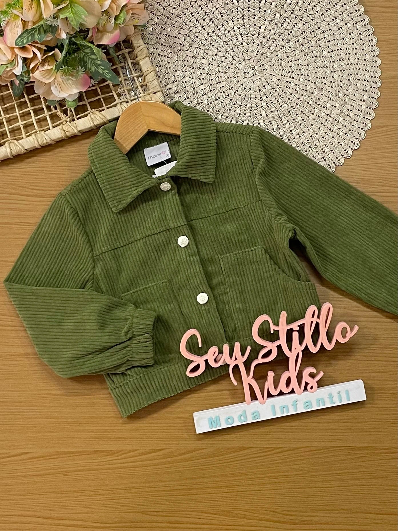 Jaqueta Infantil Momi Inverno Verde Veludo