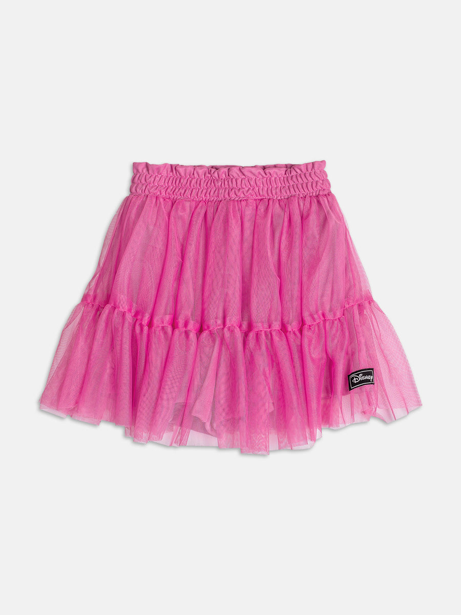 Conjunto Infantil Momi Verão com Saia em Tule e Blusa Rosa Bela Adormecida