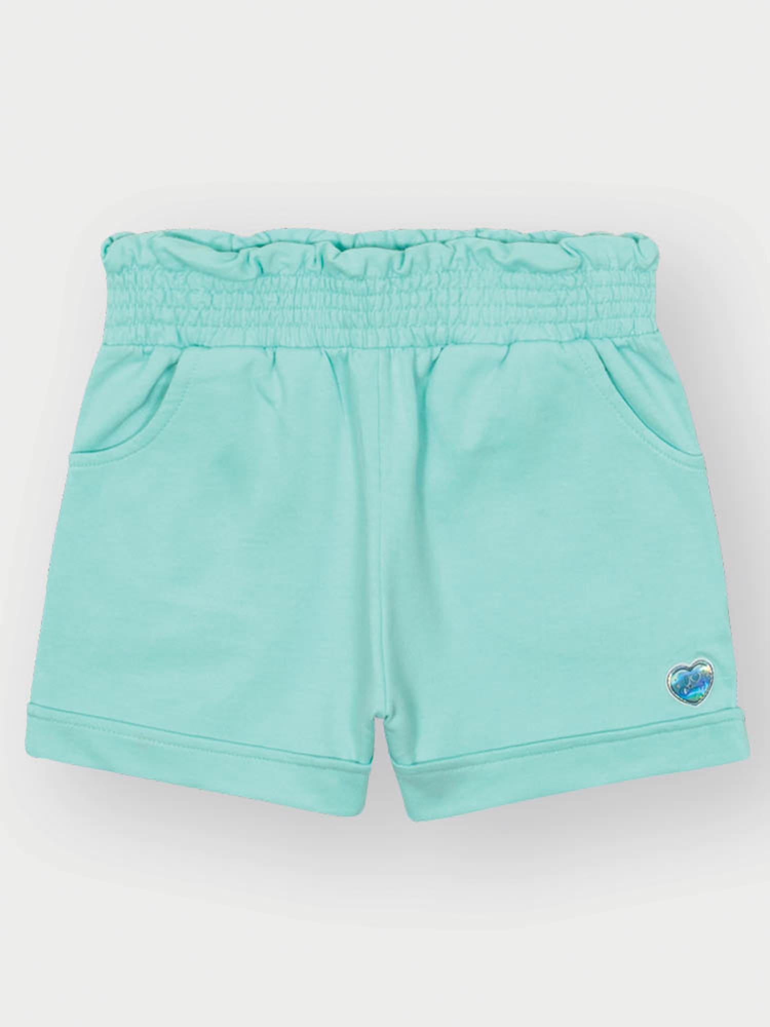 Conjunto Infantil Cinti Verão com Shorts e Blusa Azul Fruits com Bolsinha