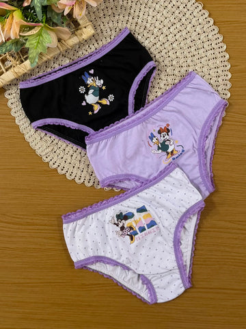 Kit Calcinha Infantil Lupo Daisy Duck e Minnie Disney