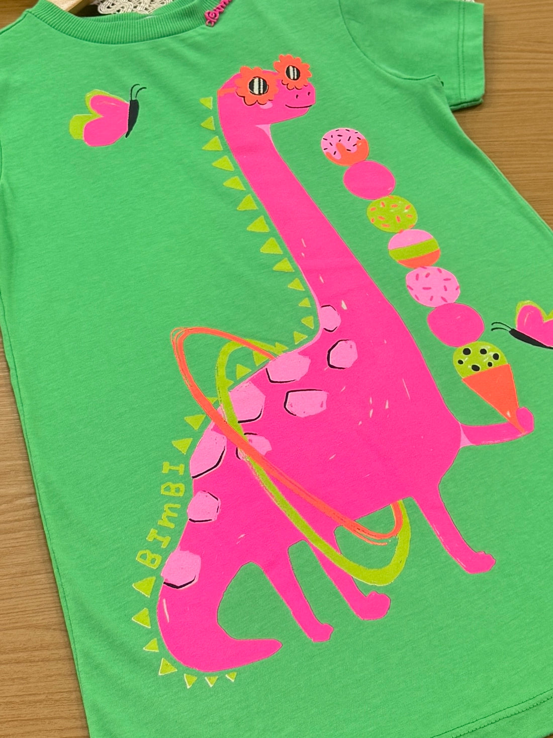 Vestido Infantil Verão Bimbi Verde Dino