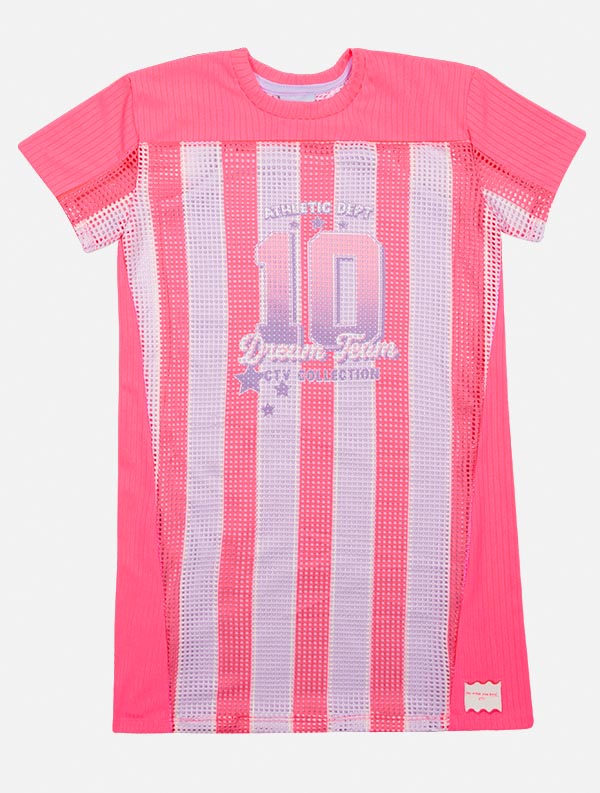 Vestido Infantil Catavento Verão Tela Neon