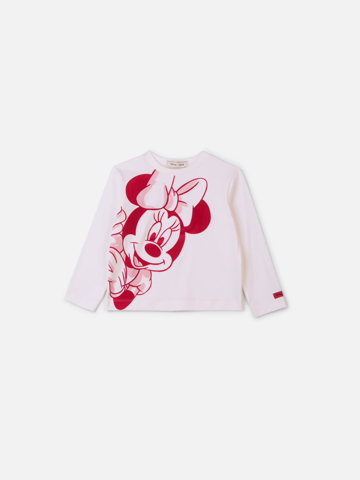 Blusa Infantil Animê Inverno Manga Longa Branca Minnie Disney