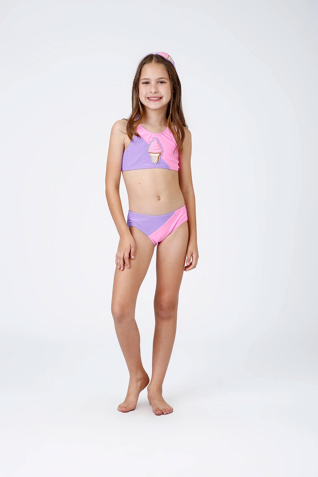 Biquíni Infantil Siri Kids Colorido Tais Ice Cream 43182