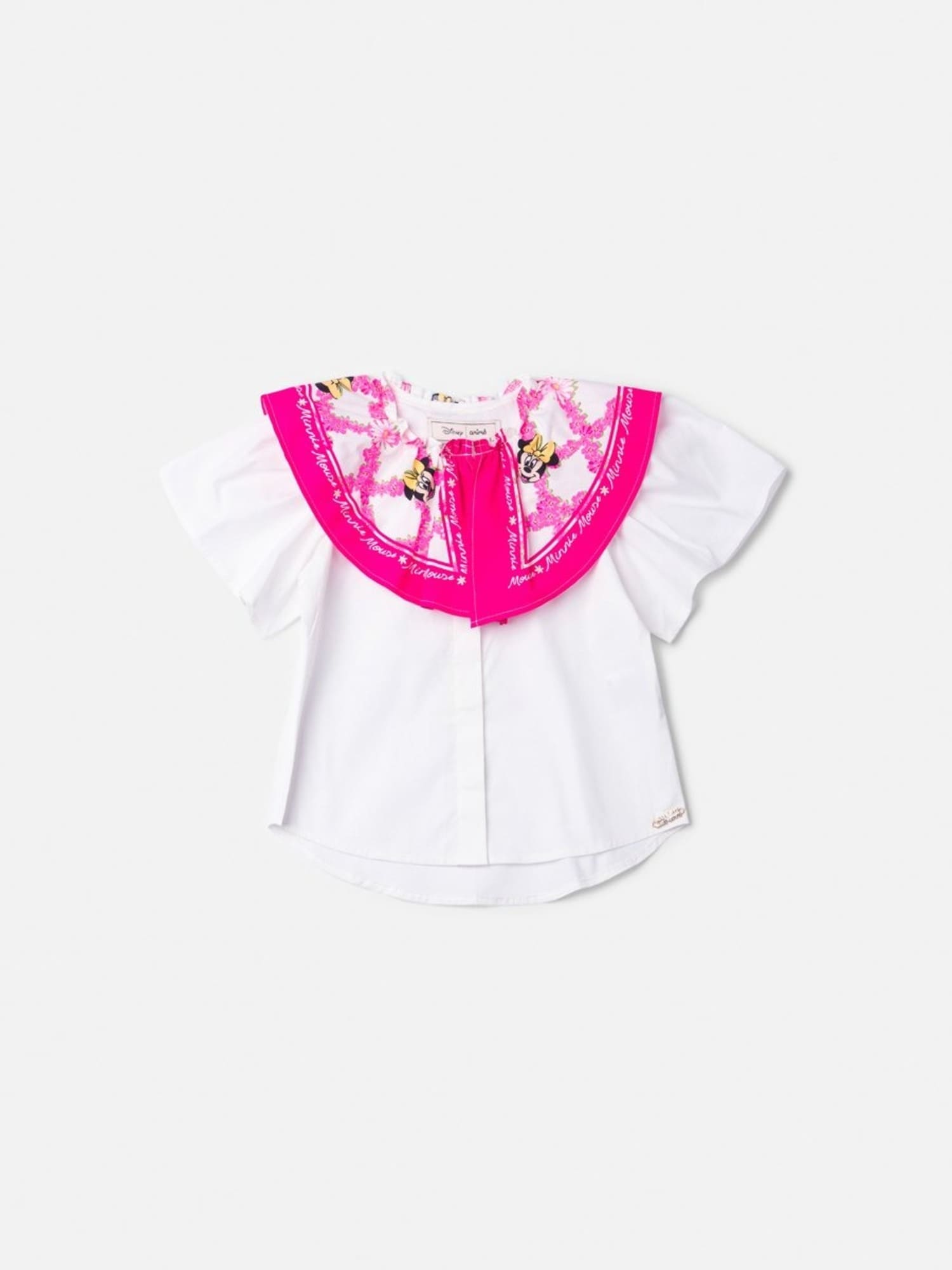 Blusa Infantil Animê Verão Branca Minnie Disney