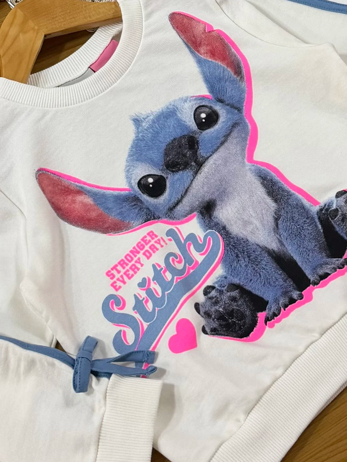 Moletom Infantil Momi Inverno sem Flanela Branco Stitch