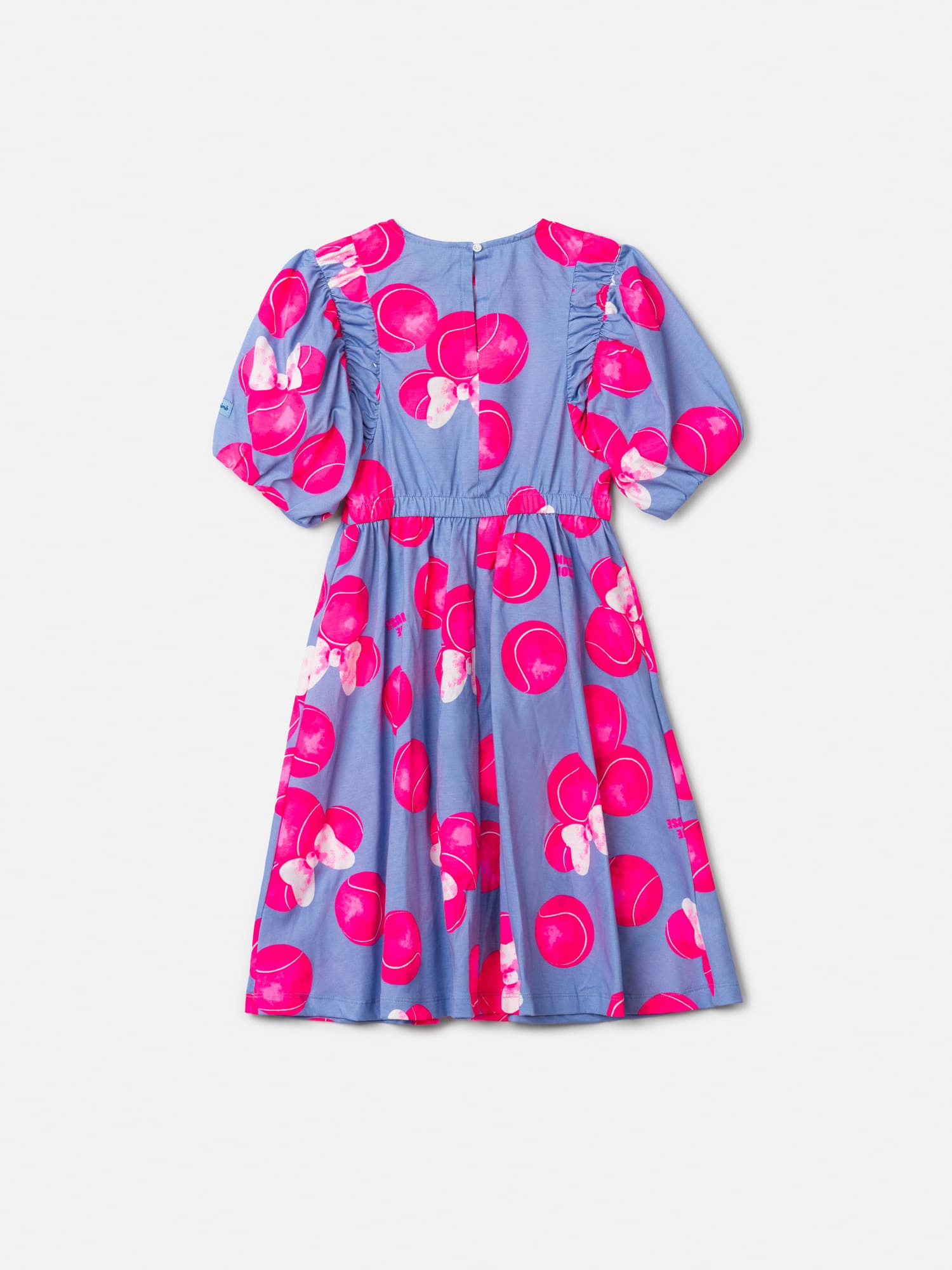 Vestido Infantil Animê Verão Minnie Bolinha de Tênis Disney