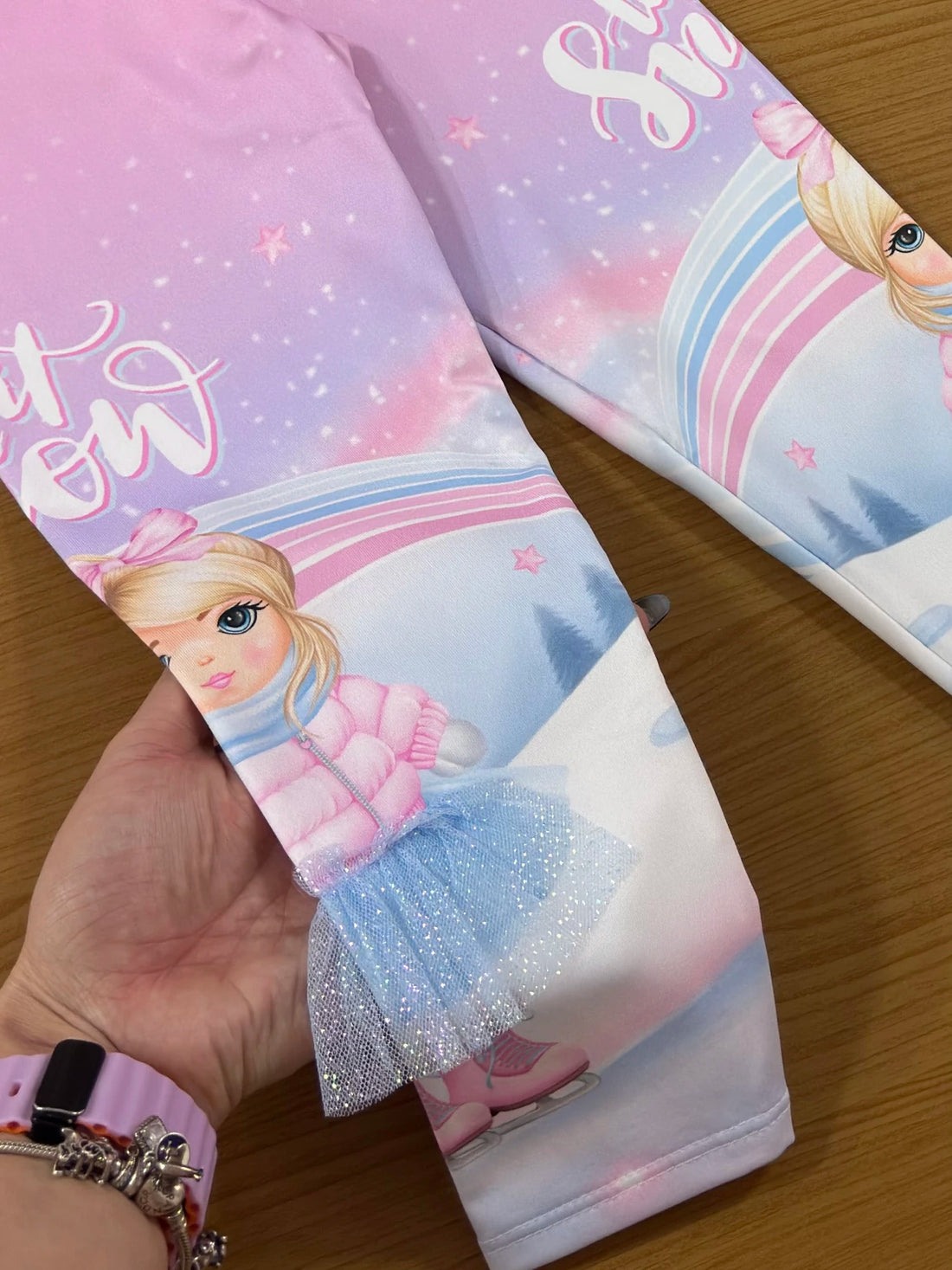 Calça Legging Infantil Cinti Inverno Flanelado Rosa Menininha Snow