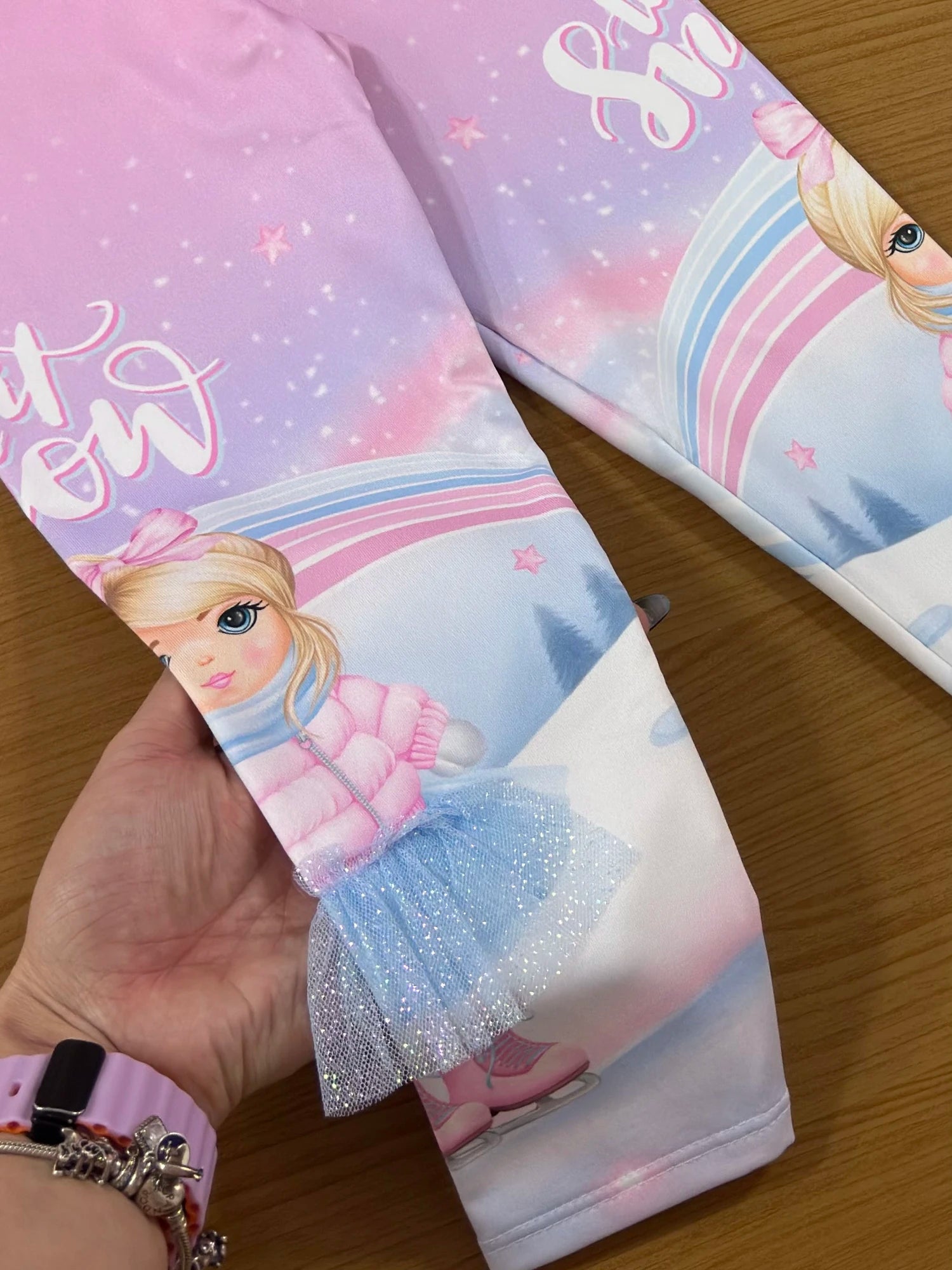 Calça Legging Infantil Cinti Inverno Flanelado Rosa Menininha Snow