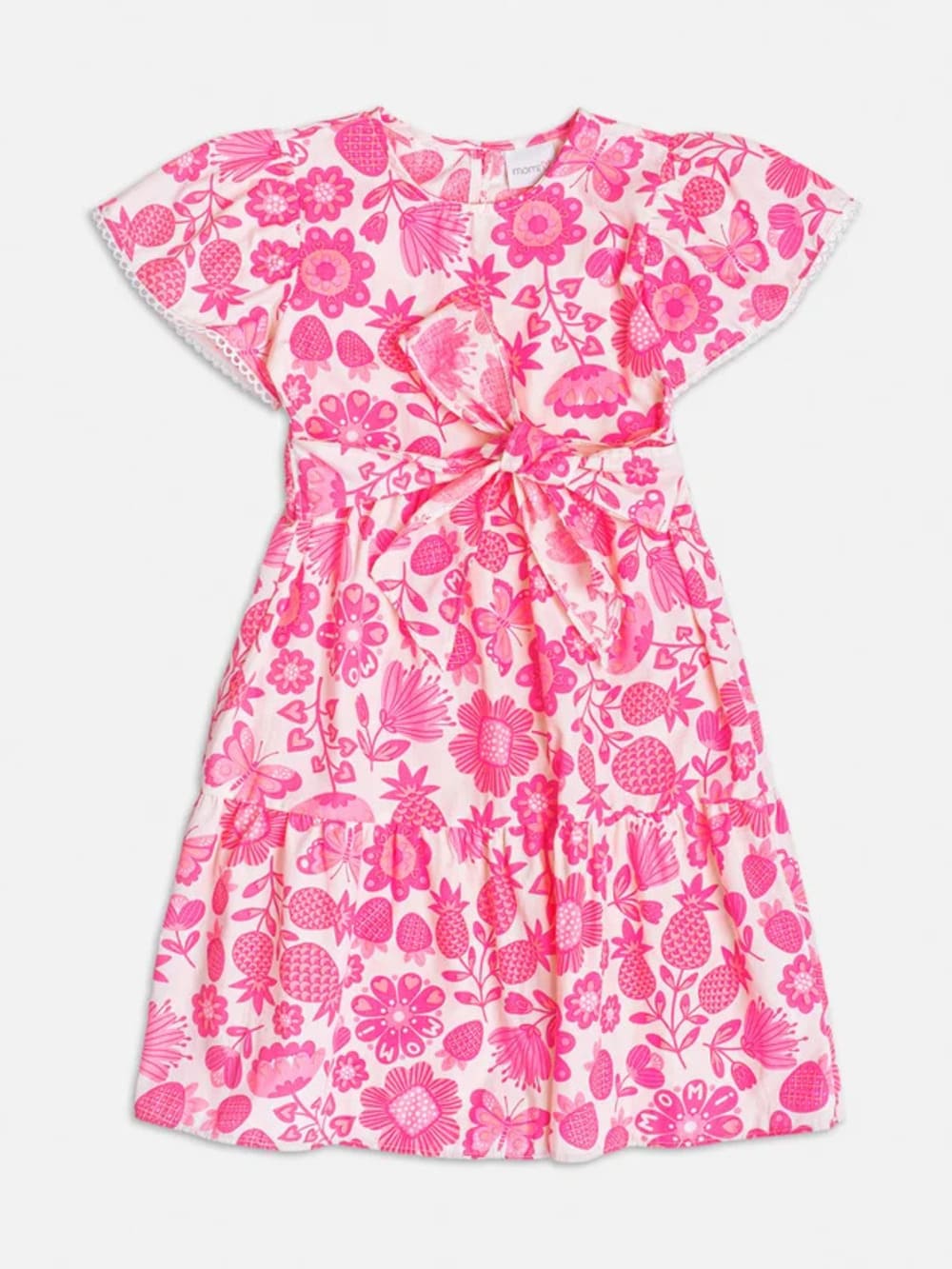 Vestido Infantil Momi Verão Rosa Floral