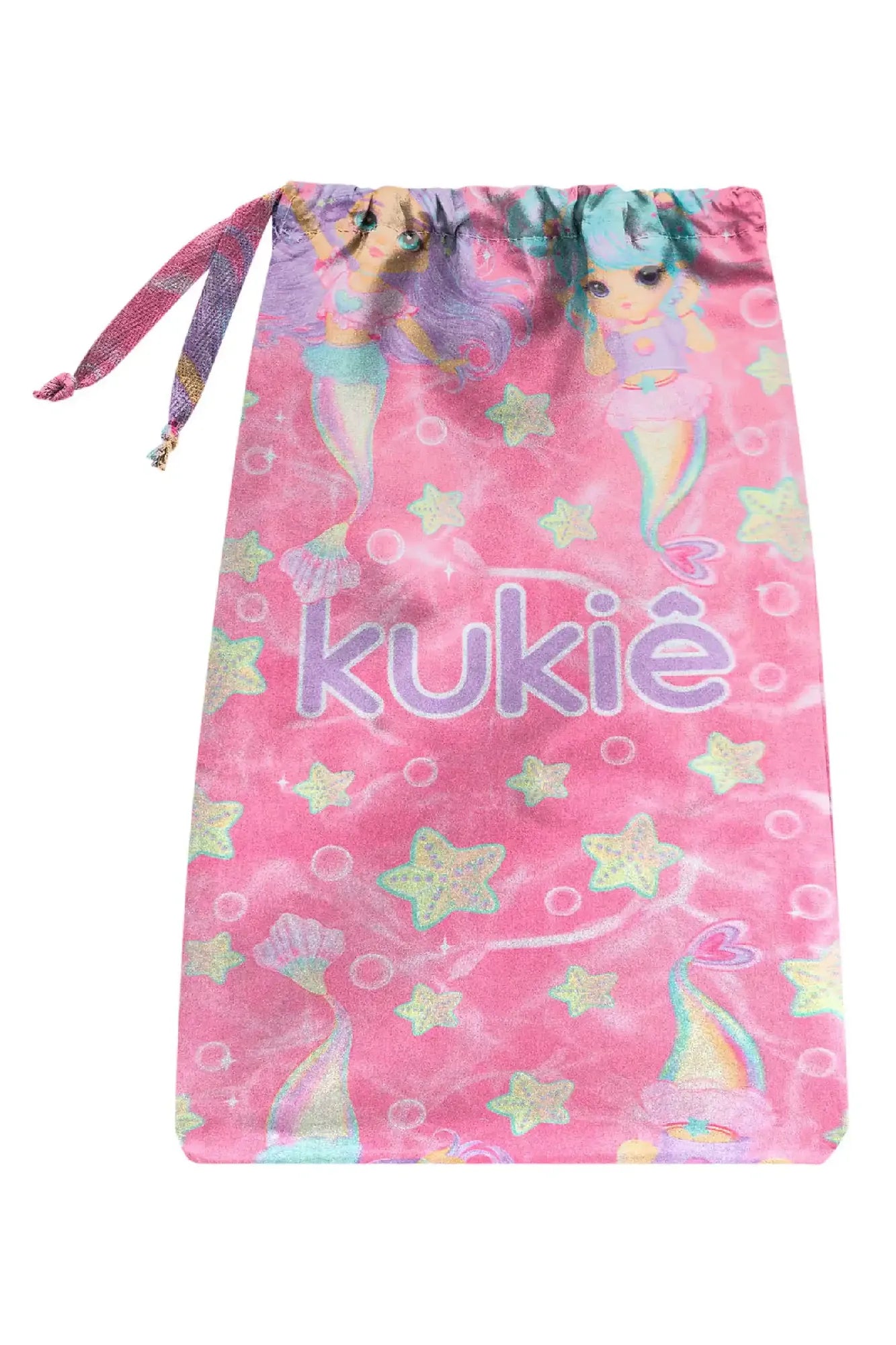 Chinelo Infantil Kukiê Rosa Sereia com Bolsinha