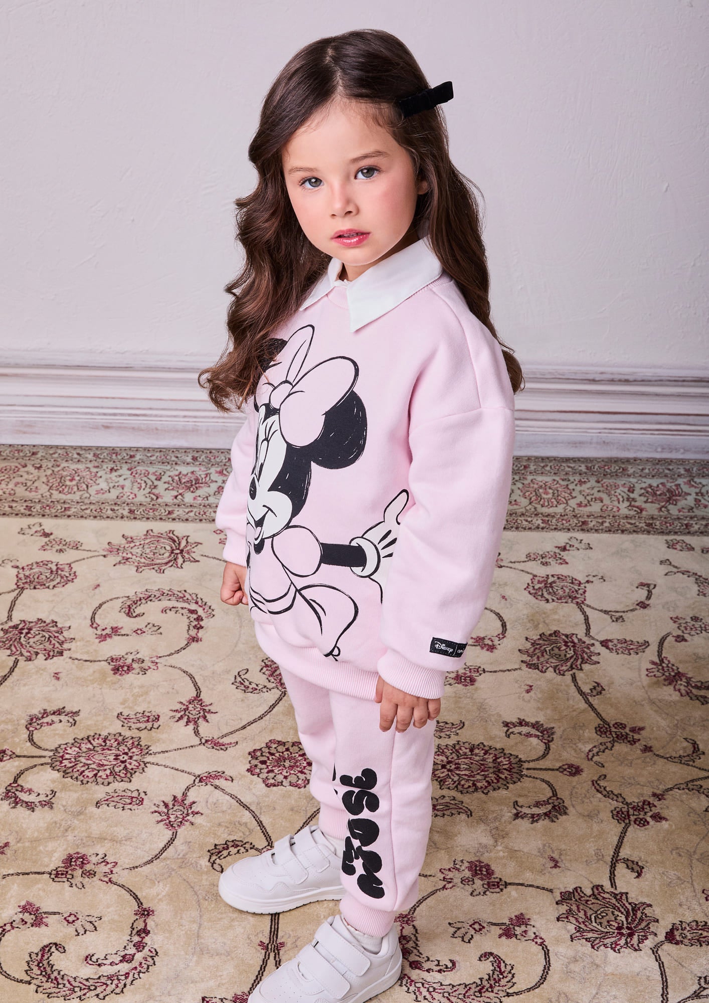 Conjunto Infantil Animê Inverno com Calça e Casaco Rosa Minnie Disney