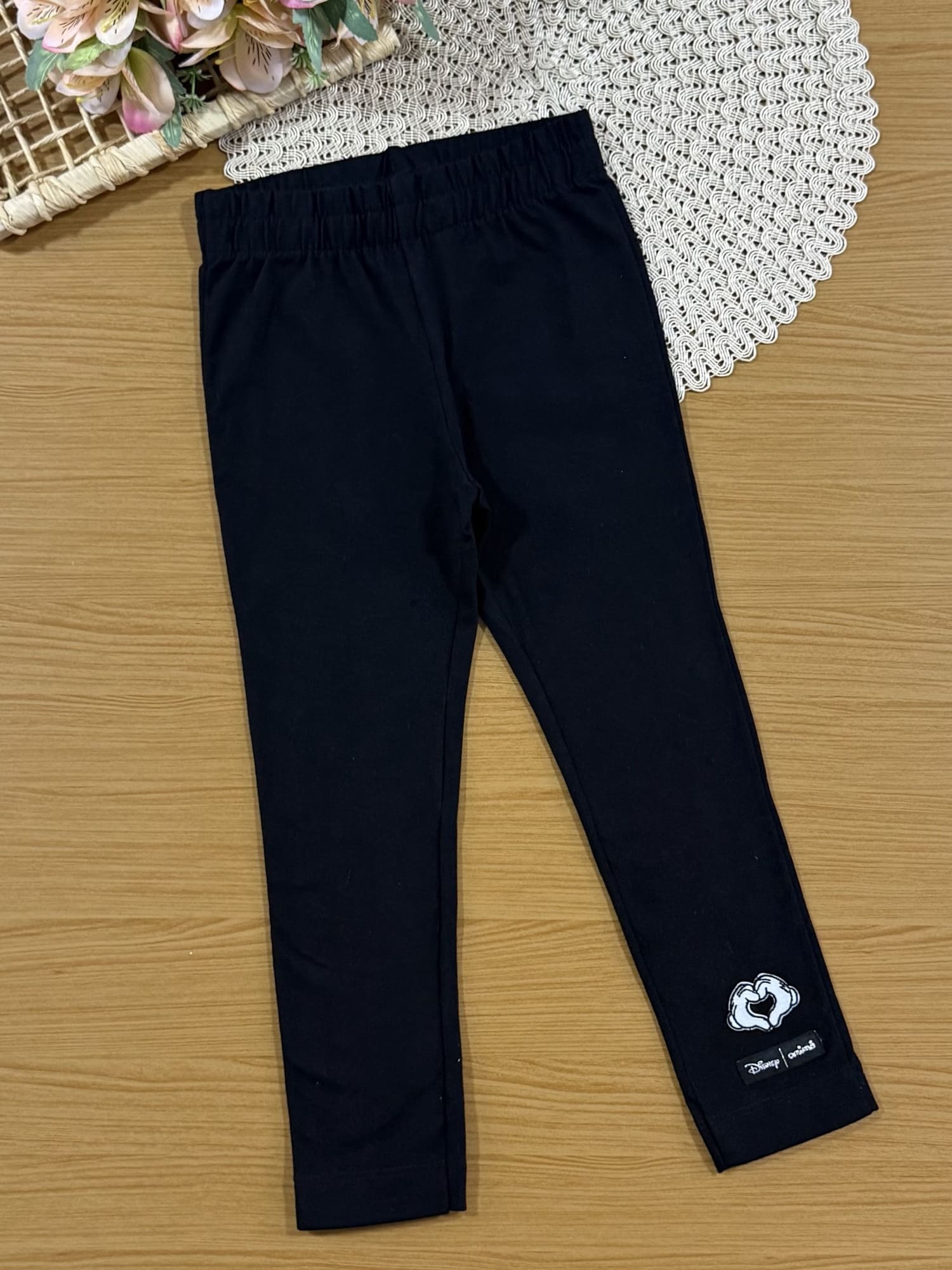 Conjunto Infantil Animê Inverno com Calça Preta e Casaco Lilás Minnie Country Disney