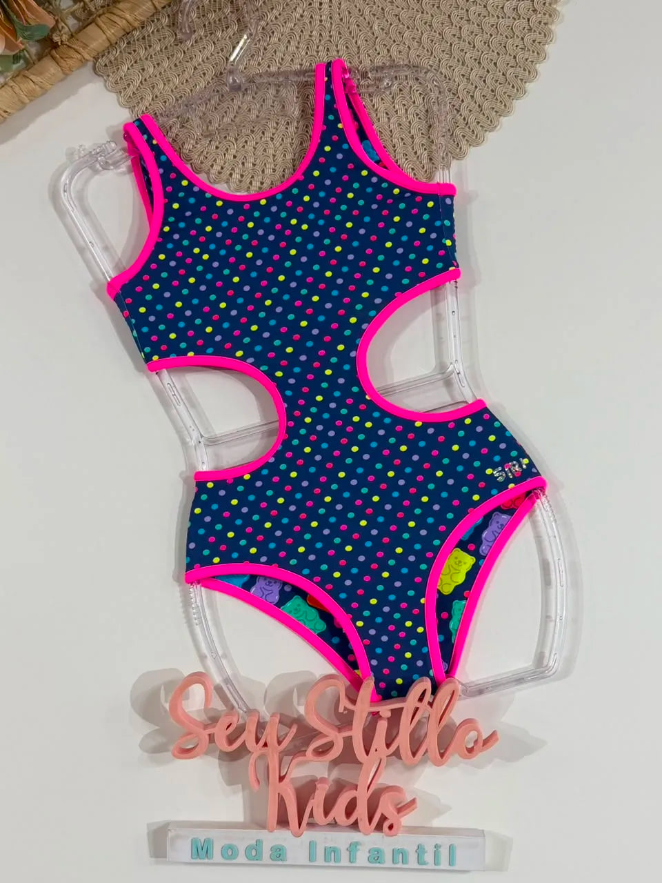 Maiô Infantil Siri Kids Dupla Face Azul Marinho Carol Gummy 43099