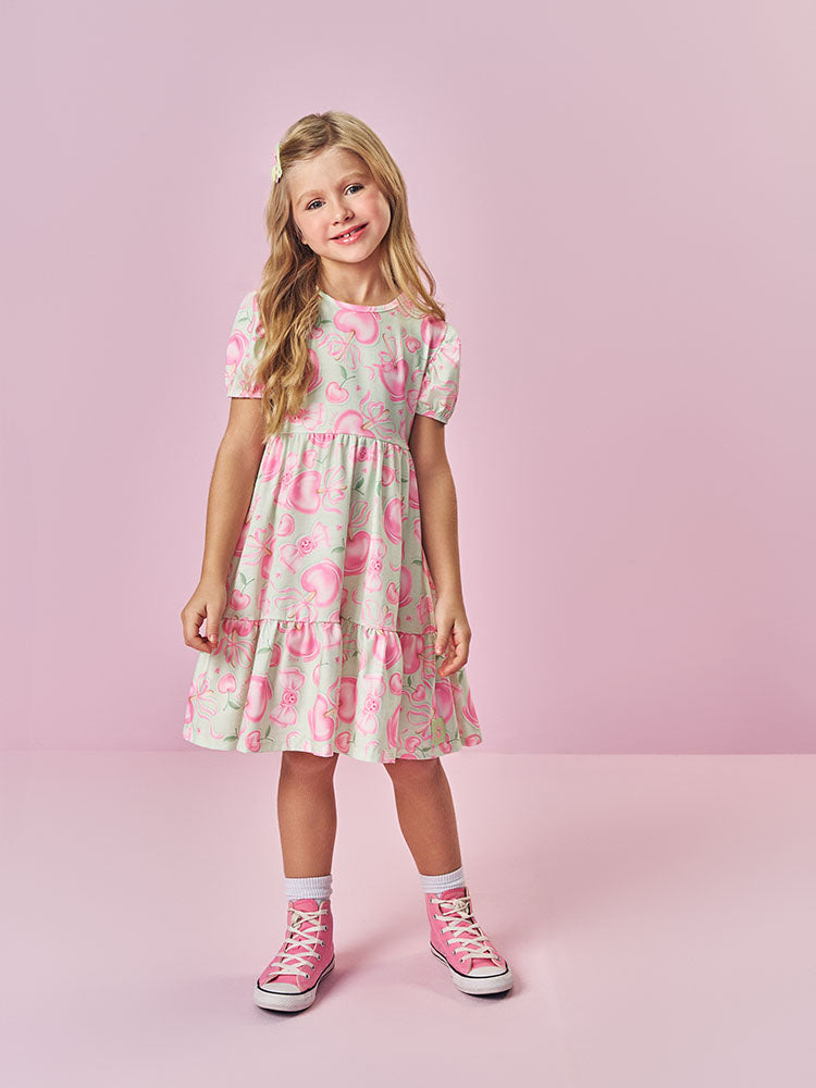 Vestido Infantil Cinti Verão Verde Docinhos