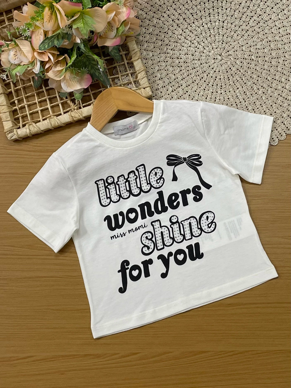 Conjunto Infantil Momi Inverno Shorts Saia Xadrez e Blusa Manga Curta Little Wonders Shine