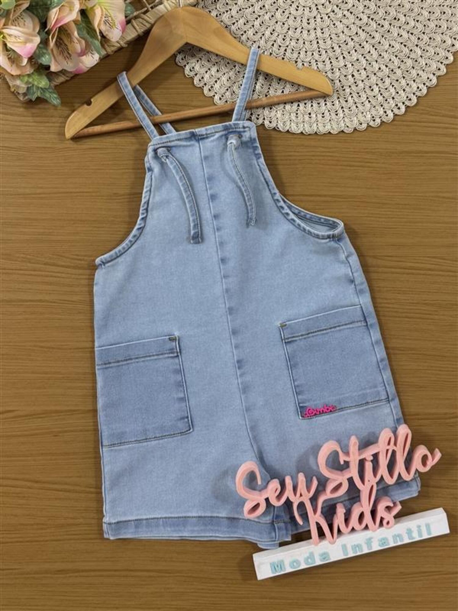 Jardineira Infantil Bimbi Verão Jeans