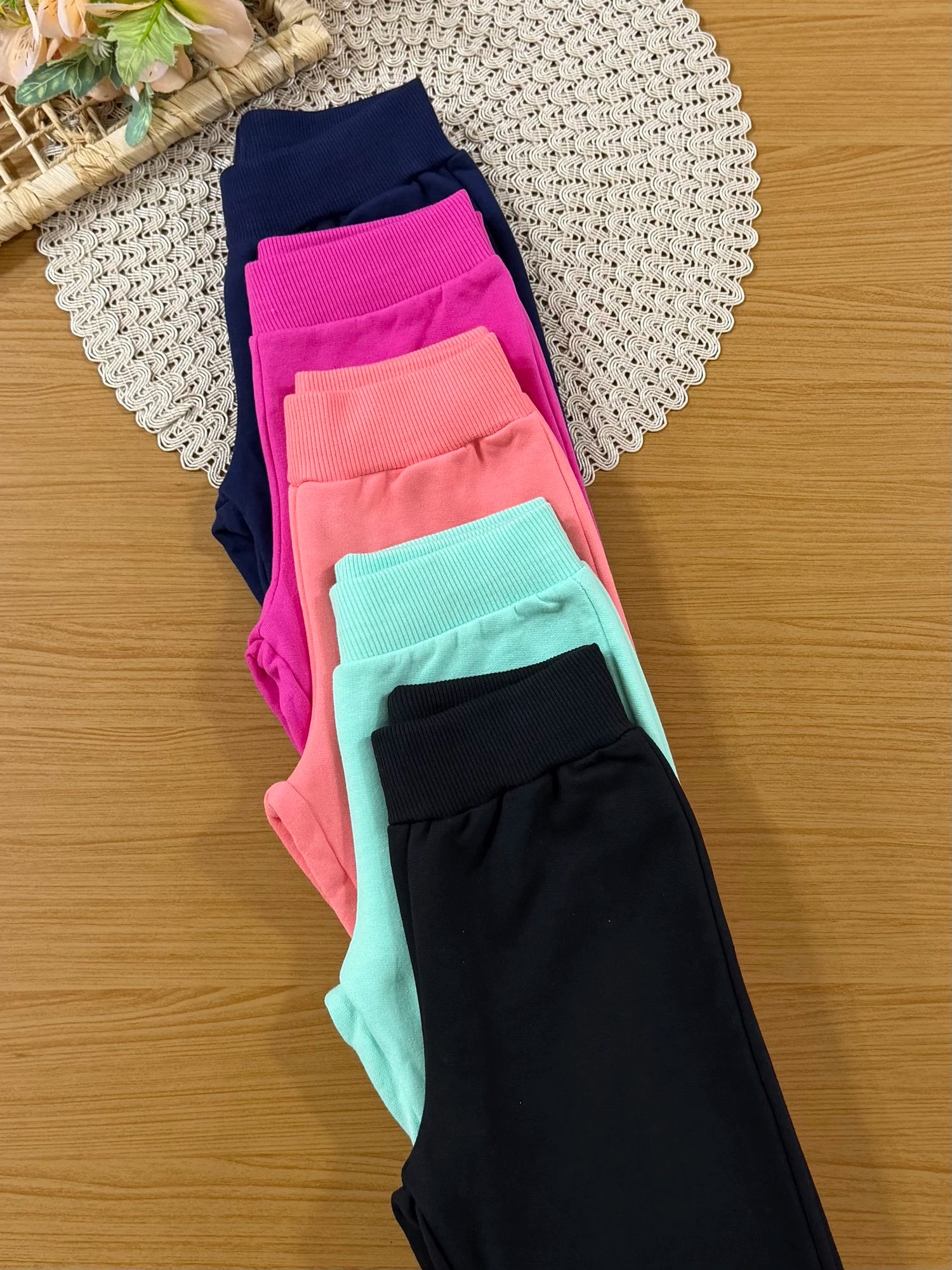 Calça Moletom Infantil Brandili Menina Flanelada Verde