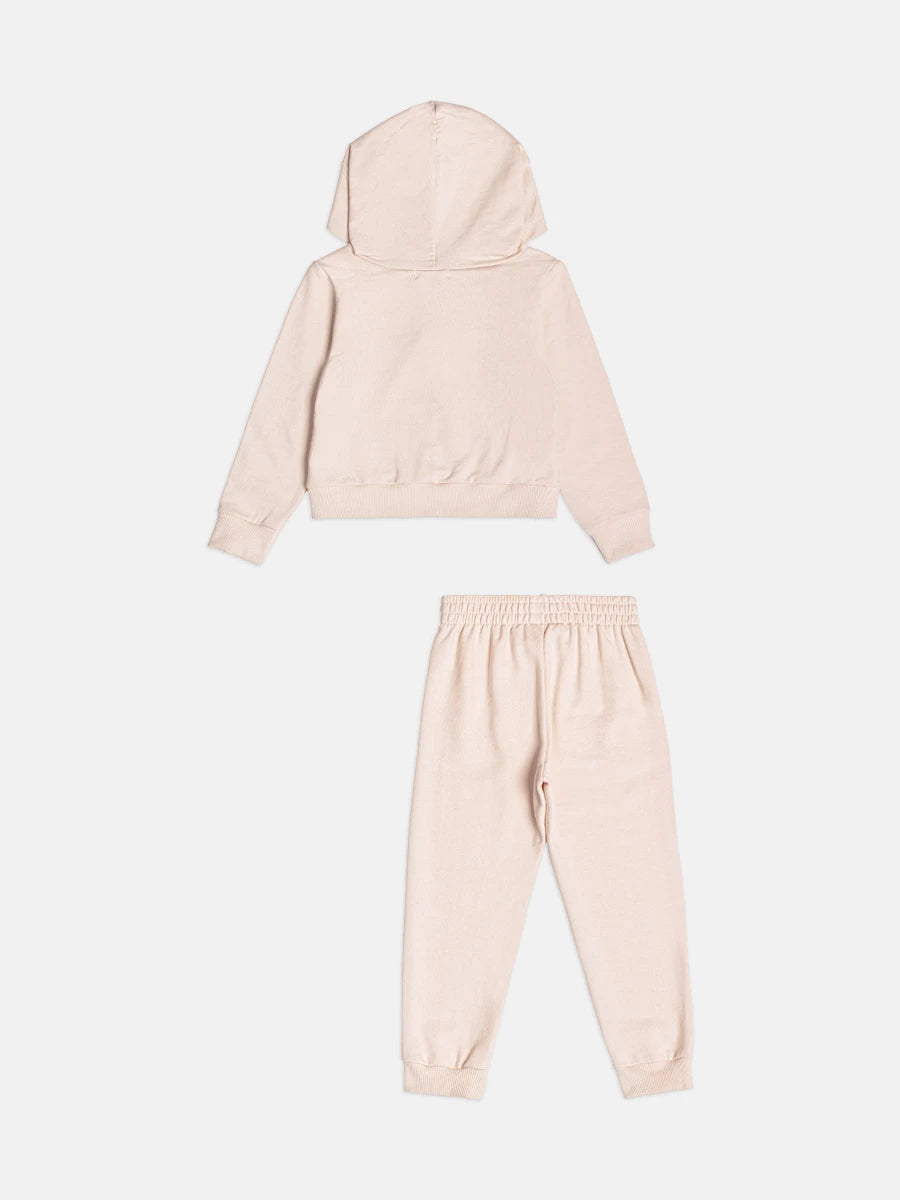 Conjunto Infantil Momi Inverno com Calça e Moletom Bege Hello Kitty Cute Style