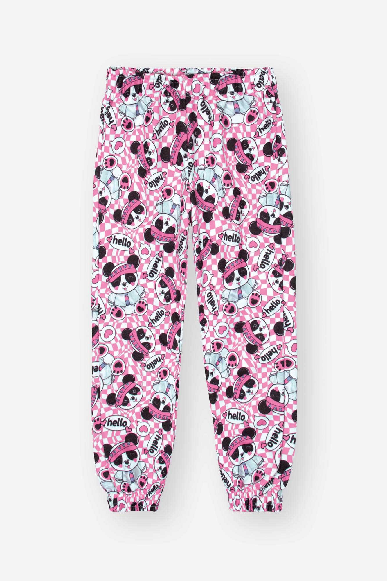 Conjunto Infantil Cinti Inverno Calça e Jaqueta Flanelada Panda