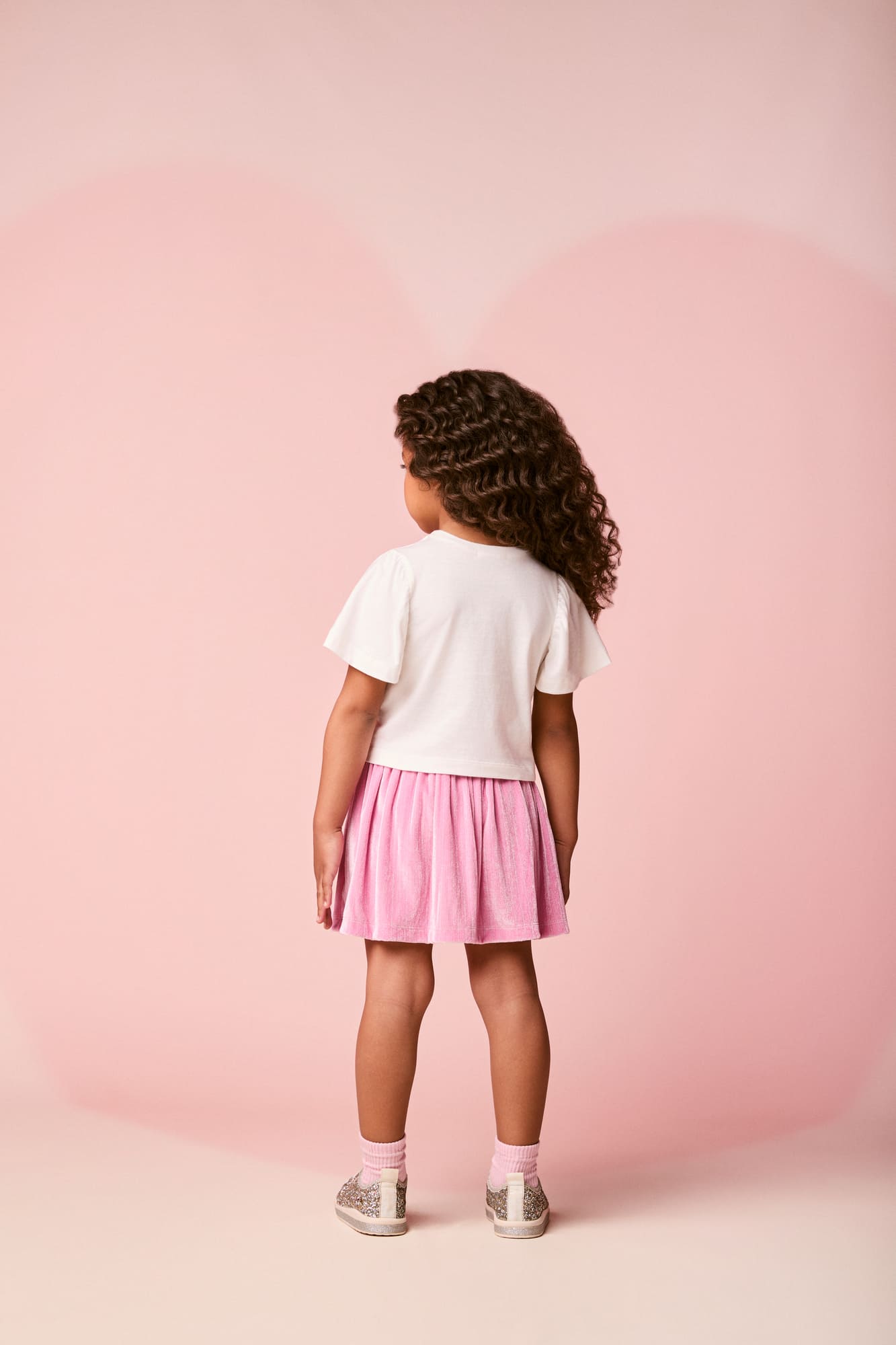 Conjunto Infantil Momi Inverno com Saia Rosa e Blusa Manga Longa Love