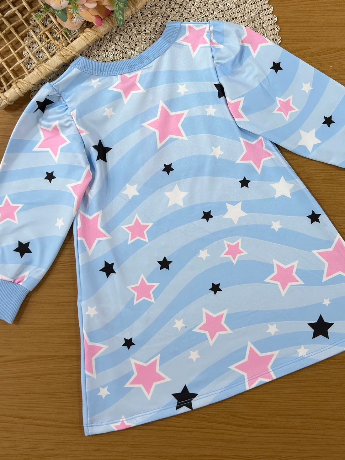 Vestido Infantil Cinti Inverno Térmico Azul Ursinha Amazing