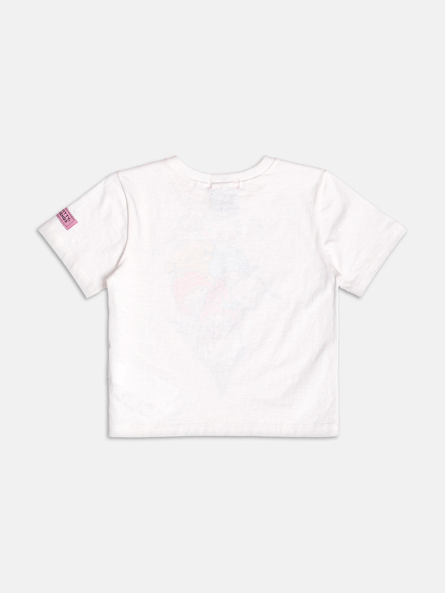 Blusa Infantil Momi Verão Branca Hello Kitty Friends