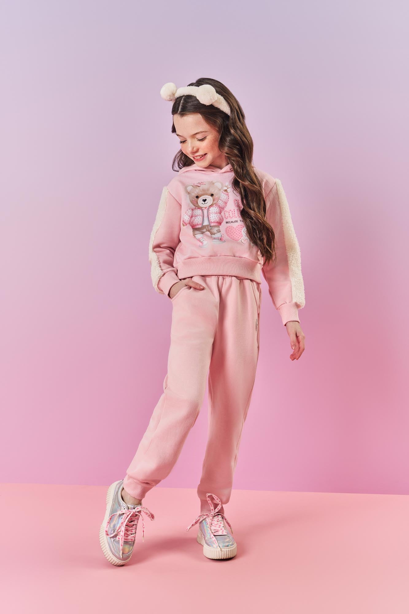 Conjunto Infantil Cinti Inverno Calça e Blusa Ursinha Cute