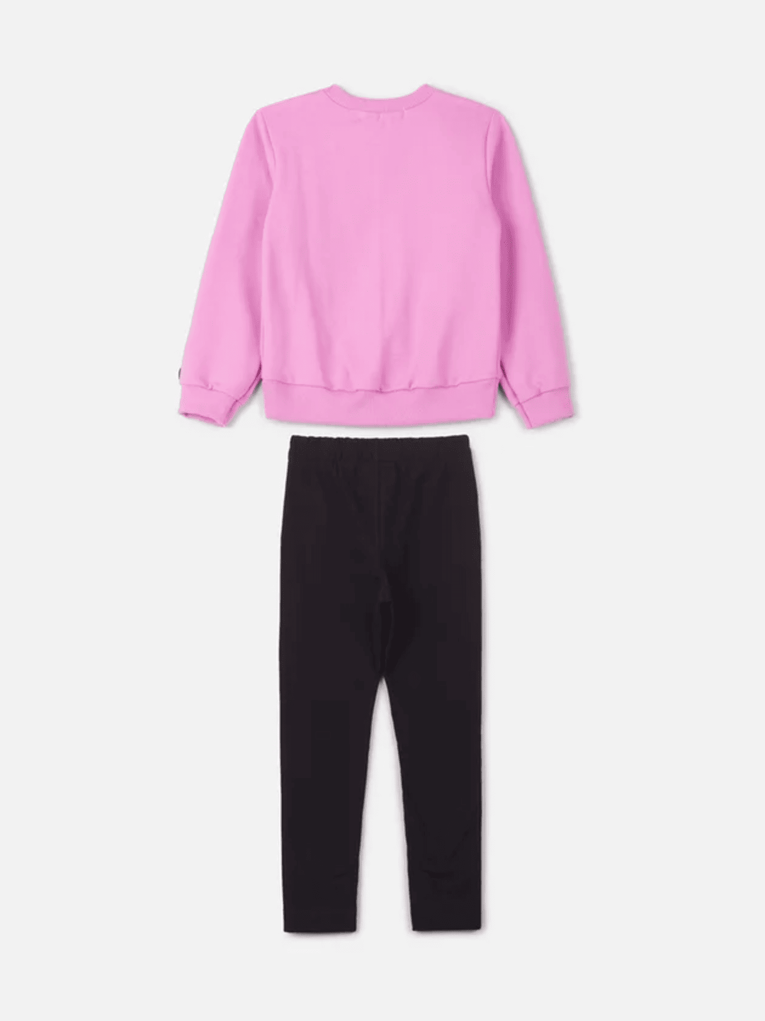Conjunto Infantil Animê Inverno com Calça Preta e Casaco Lilás Minnie Country Disney